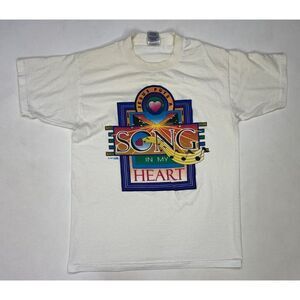 VINTAGE Jesus Puts A Song In My Heart 1997 T-shirt Women Medium God Religion